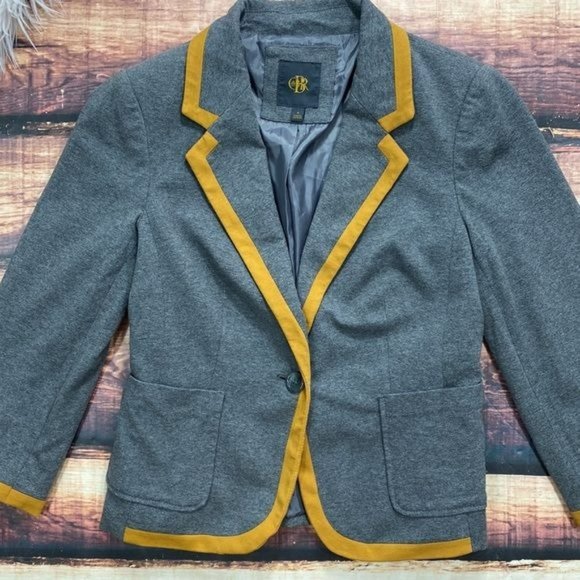 RELISTED Grey Blazer OBR Mustard Yellow Trim - Picture 3 of 12